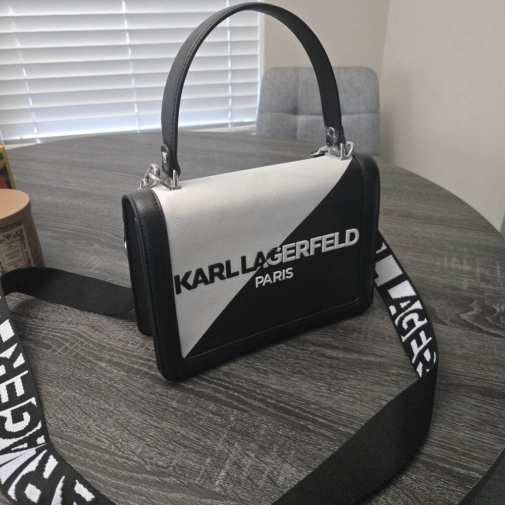 Karl Lagerfeld Black and White Women's Bag
